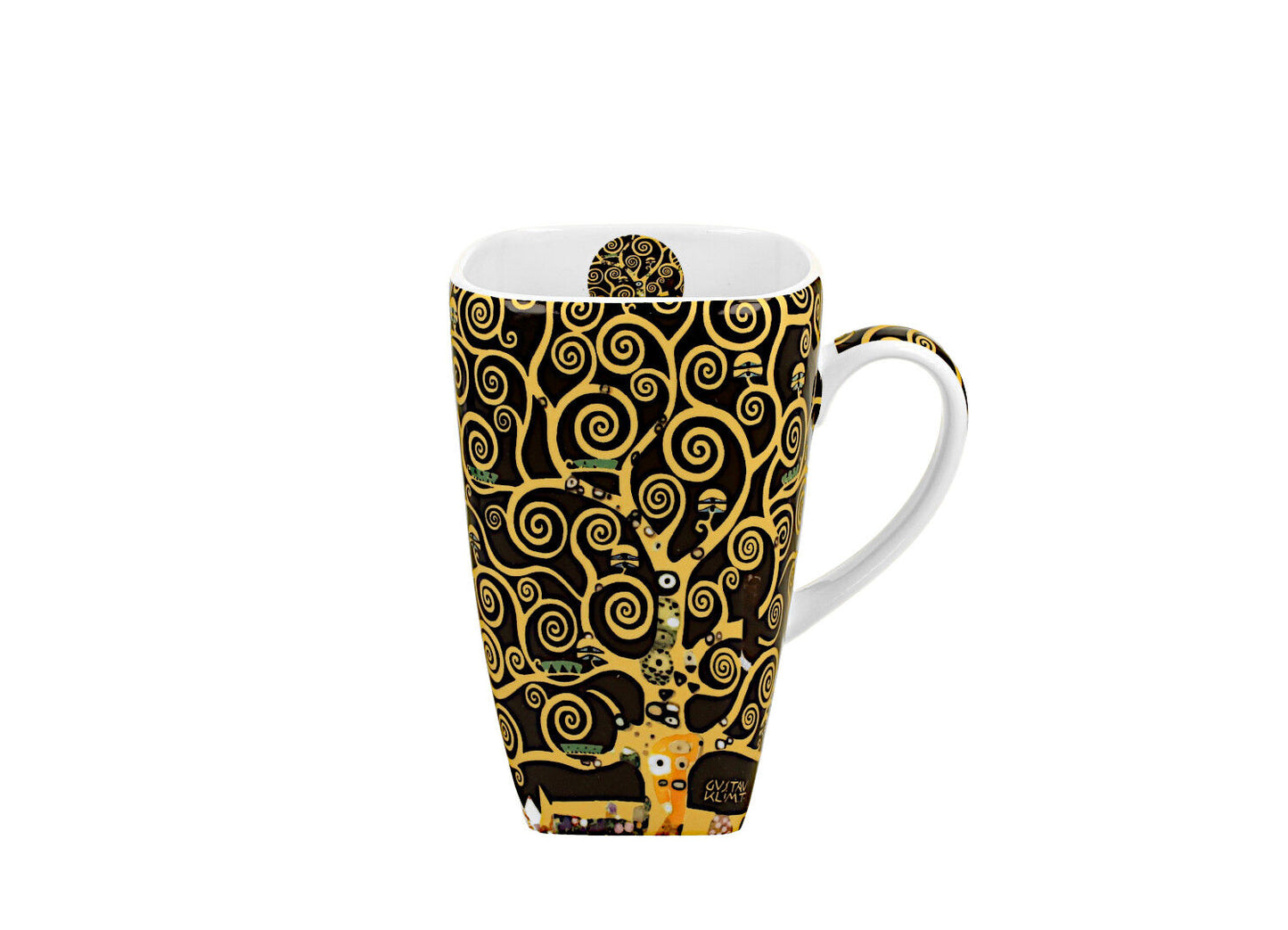 DUO ART GALLERY Klassischer Becher 630 ml TREE OF LIFE New Bone China Porzellan