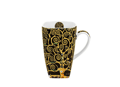 DUO ART GALLERY Klassischer Becher 630 ml TREE OF LIFE New Bone China Porzellan