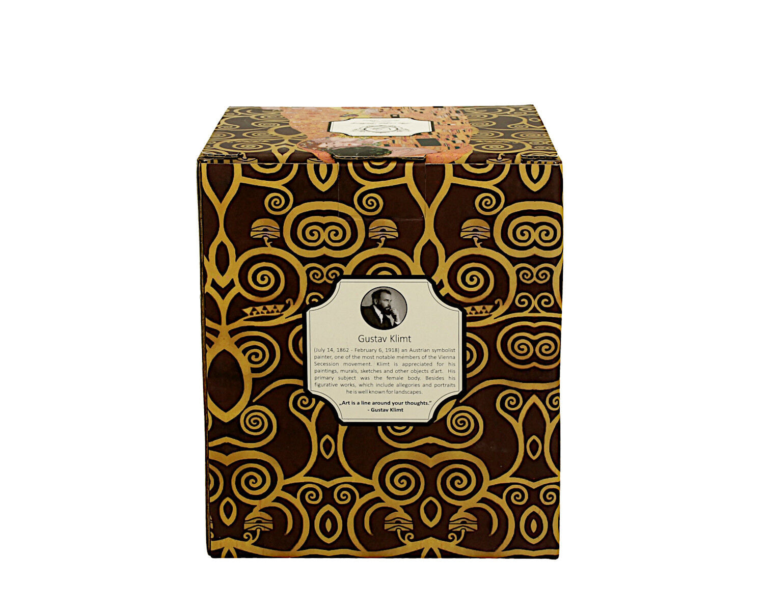 DUO ART GALLERY Klassischer Becher 630 ml THE KISS BROWN New Bone China Porzellan – Bild 3