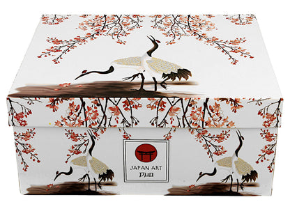 DUO ART GALLERY 2er-Set Tassen mit Untertassen SAKURA & CRANES 270 ml, New Bone China Porzellan – Bild 5