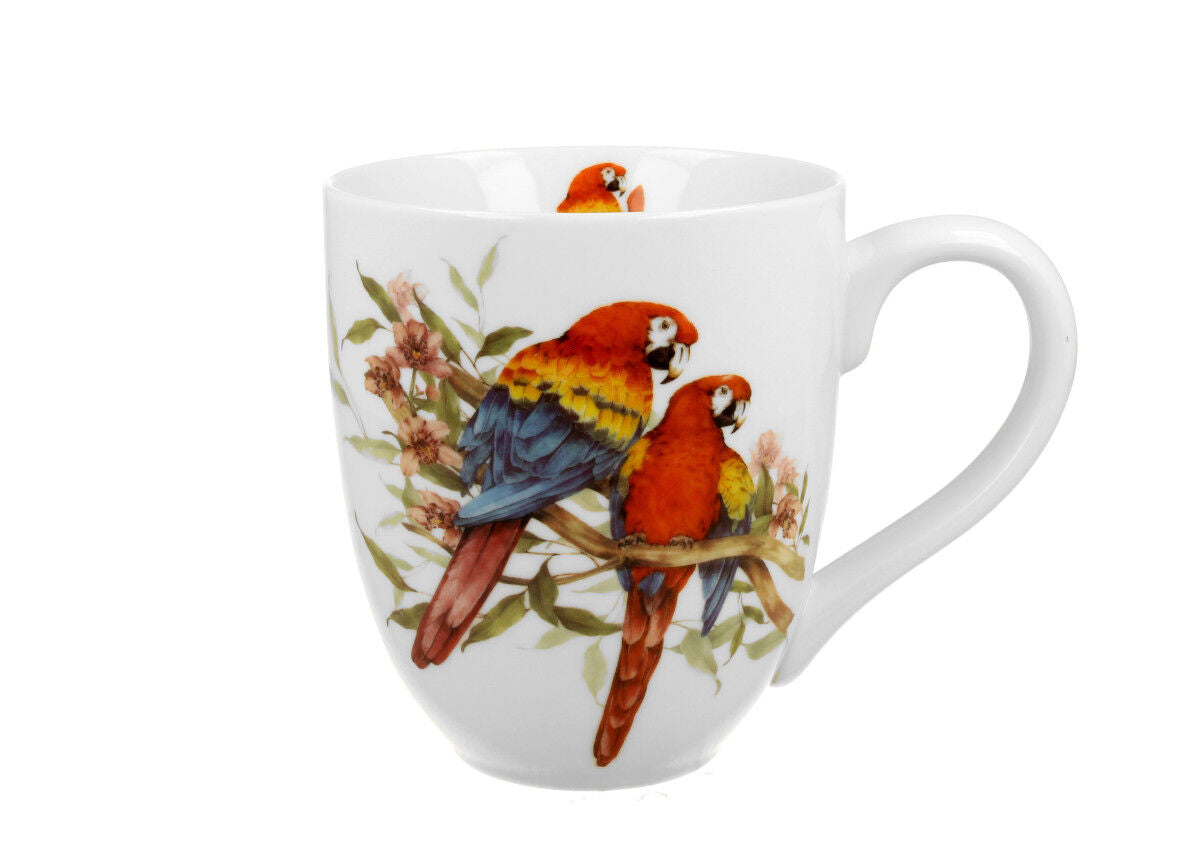 DUO ANIMALS XXL Becher 1000 ml SCARLET MACAW New Bone China Porzellan – Bild 2