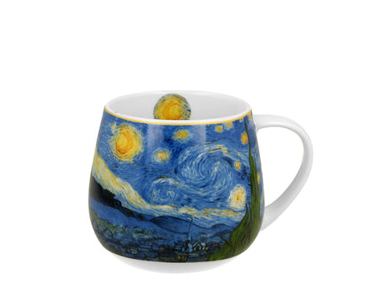 DUO ART GALLERY Fassbecher 430 ml STARRY NIGHT inspired by Van Gogh New Bone China Porzellan