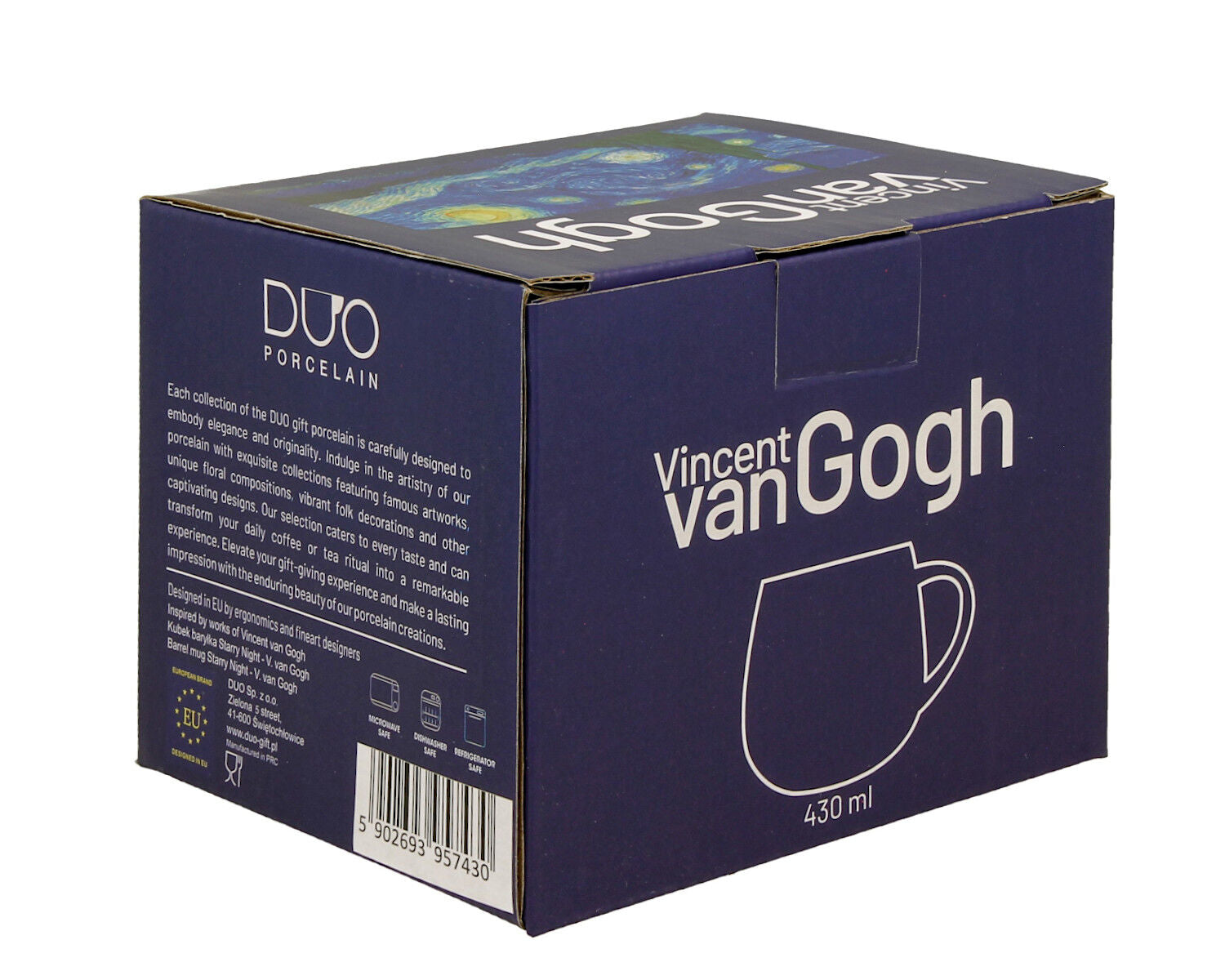 10er SET DUO ART GALLERY Fassbecher 430 ml STARRY NIGHT inspired by Van Gogh New Bone China Porzellan – Bild 5