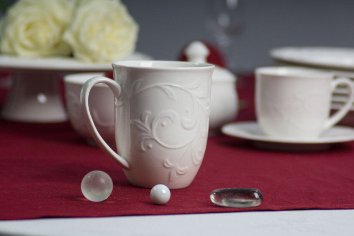 DUO WHITE Becher 300 ml HEMINGWAY New Bone China Porzellan – Bild 4