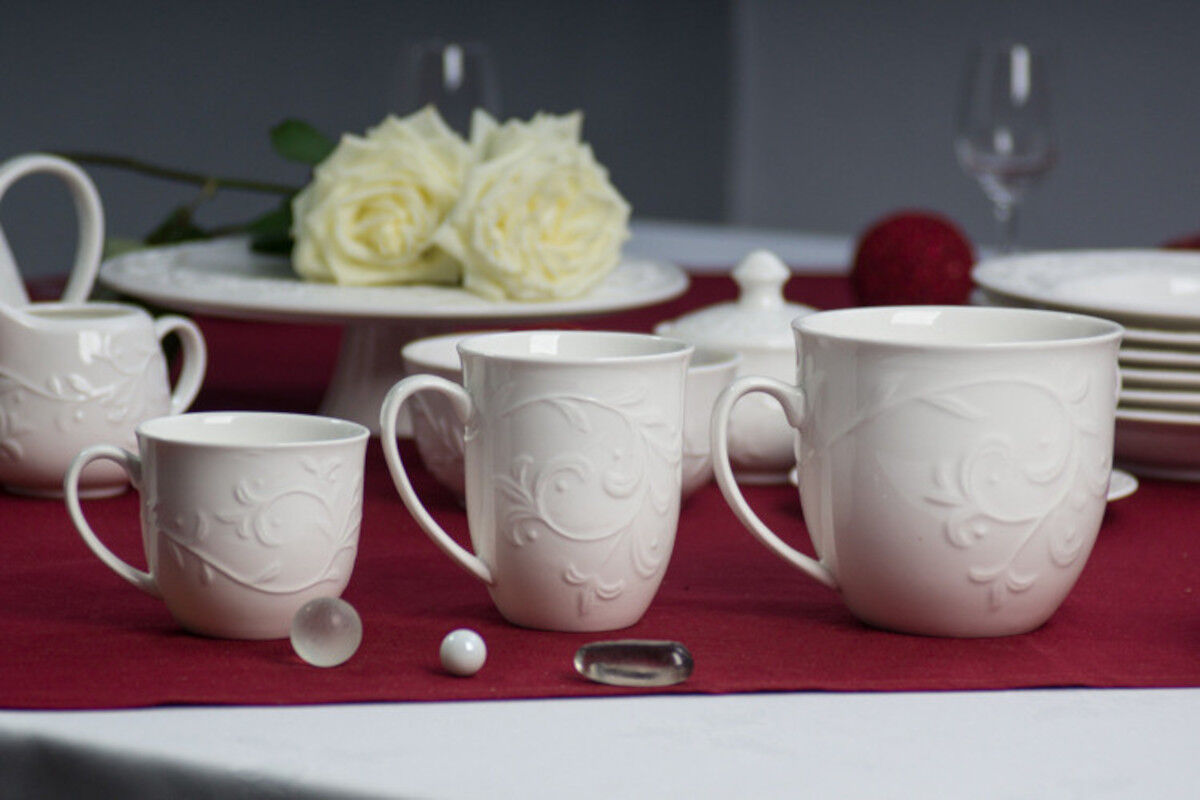 DUO WHITE Becher 300 ml HEMINGWAY New Bone China Porzellan – Bild 5