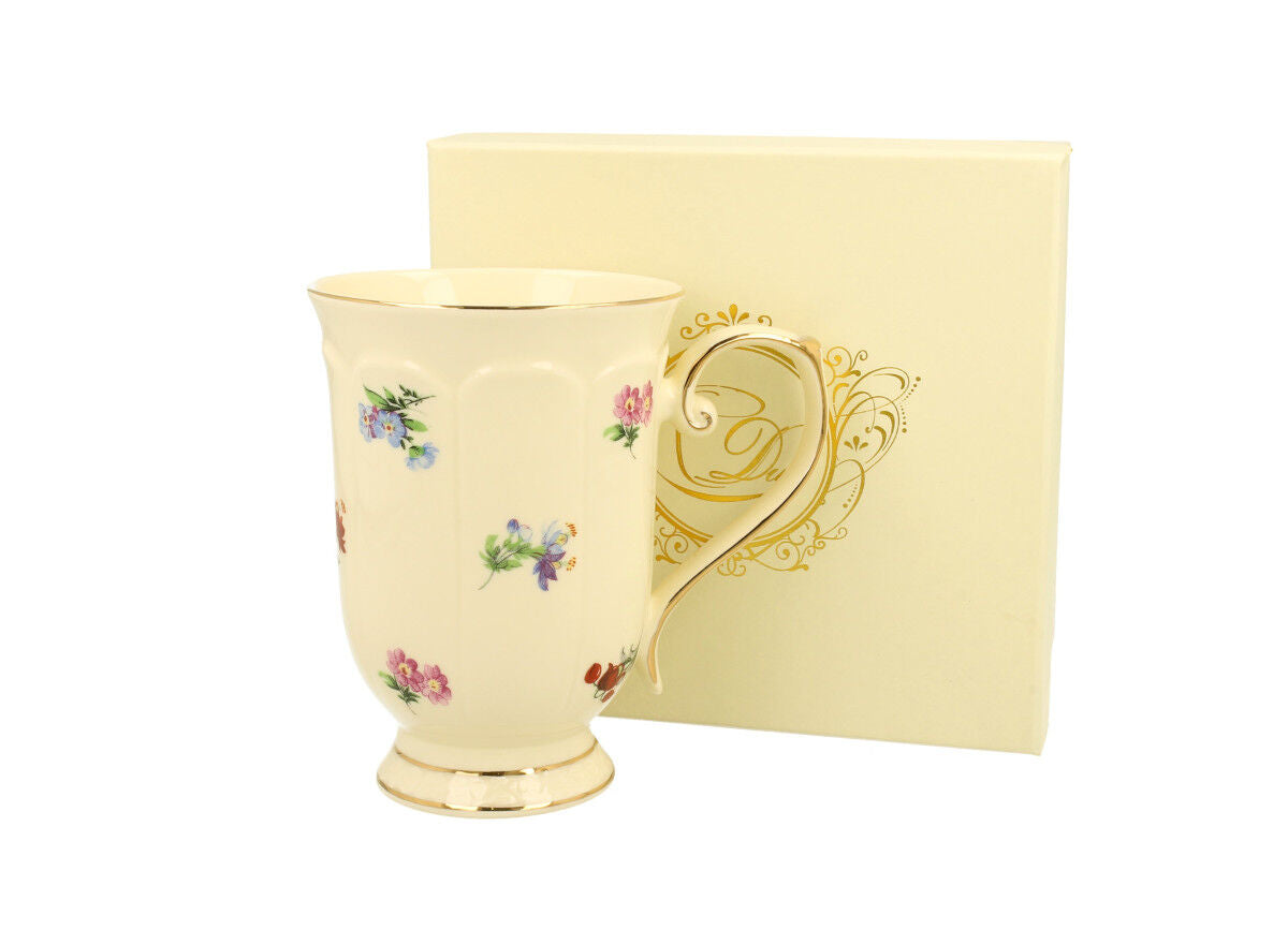 DUO ECRU Becher 450 ml ENGLAND New Bone China Porzellan