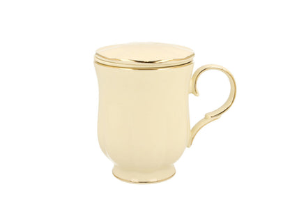 DUO ECRU Becher 450 ml CLARK mit Teesieb, New Bone China Porzellan – Bild 2