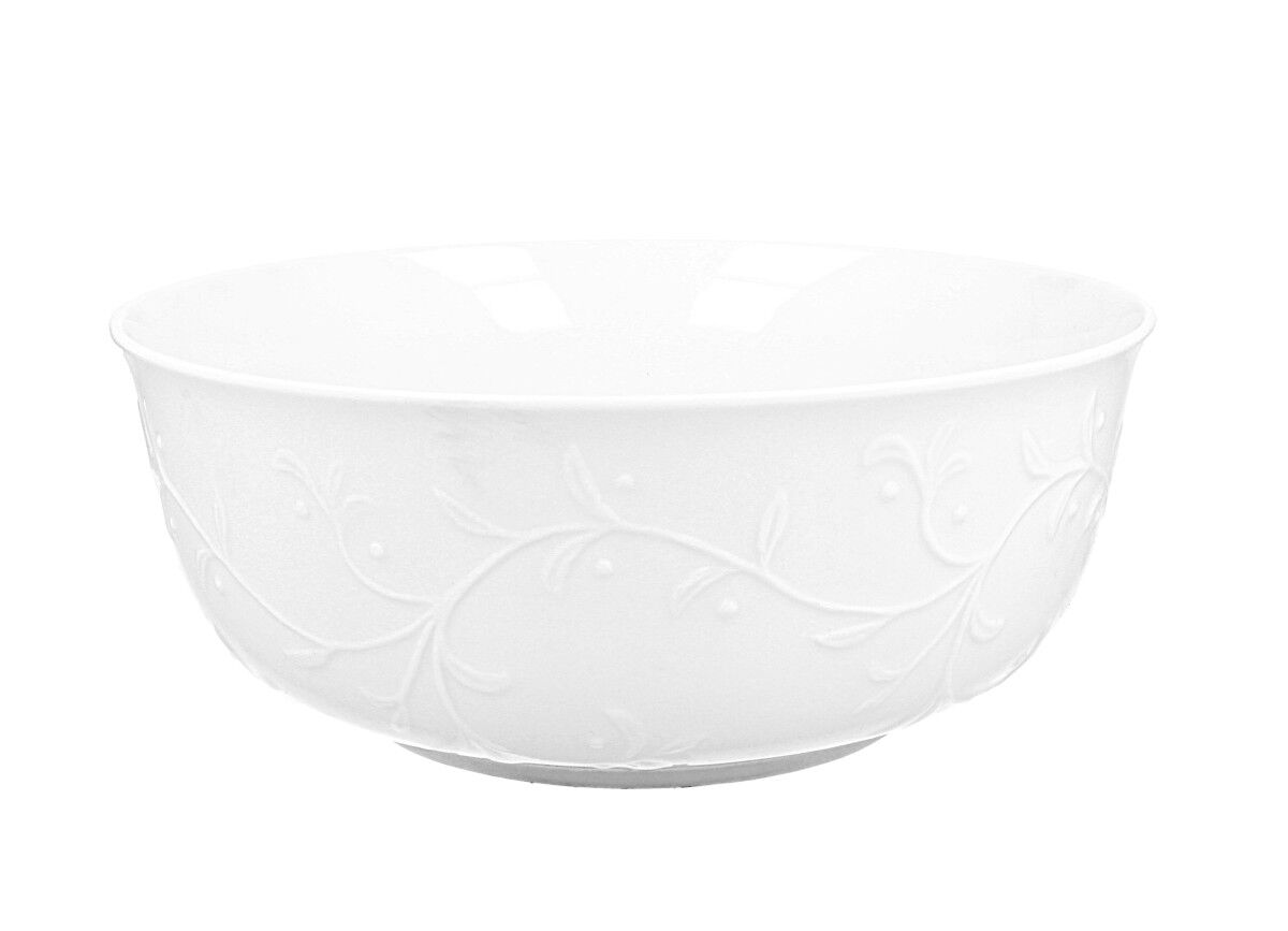 DUO WHITE Salatschale 22,5 cm HEMINGWAY New Bone China Porzellan
