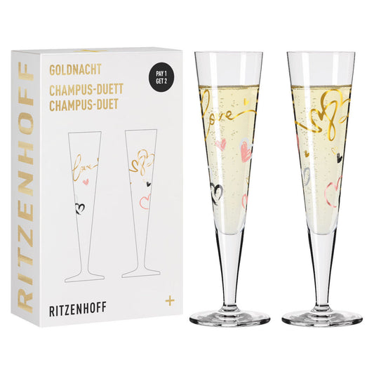 Ritzenhoff 6031004 Champagnerglas-Set F23 GOLDNACHT Carolin Oliveira 2023