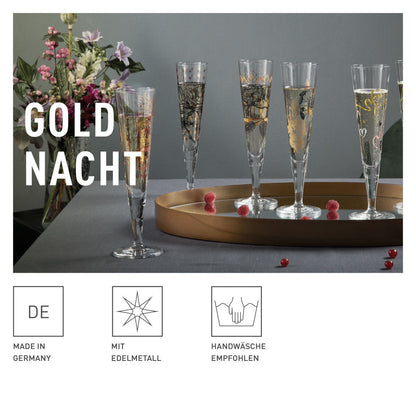 Ritzenhoff 6031008 Champagnerglas-Set H24 GOLDNACHT Sonja Eikler 2024