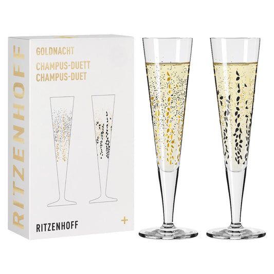Ritzenhoff 6031005 Champagnerglas-Set H23 GOLDNACHT Romi Bohnenberg 2023