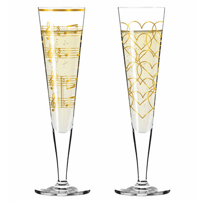 Ritzenhoff 6031006 Champagnerglas-Set H23 GOLDNACHT Nathalie Jean, Rurik Mahlberg 2023