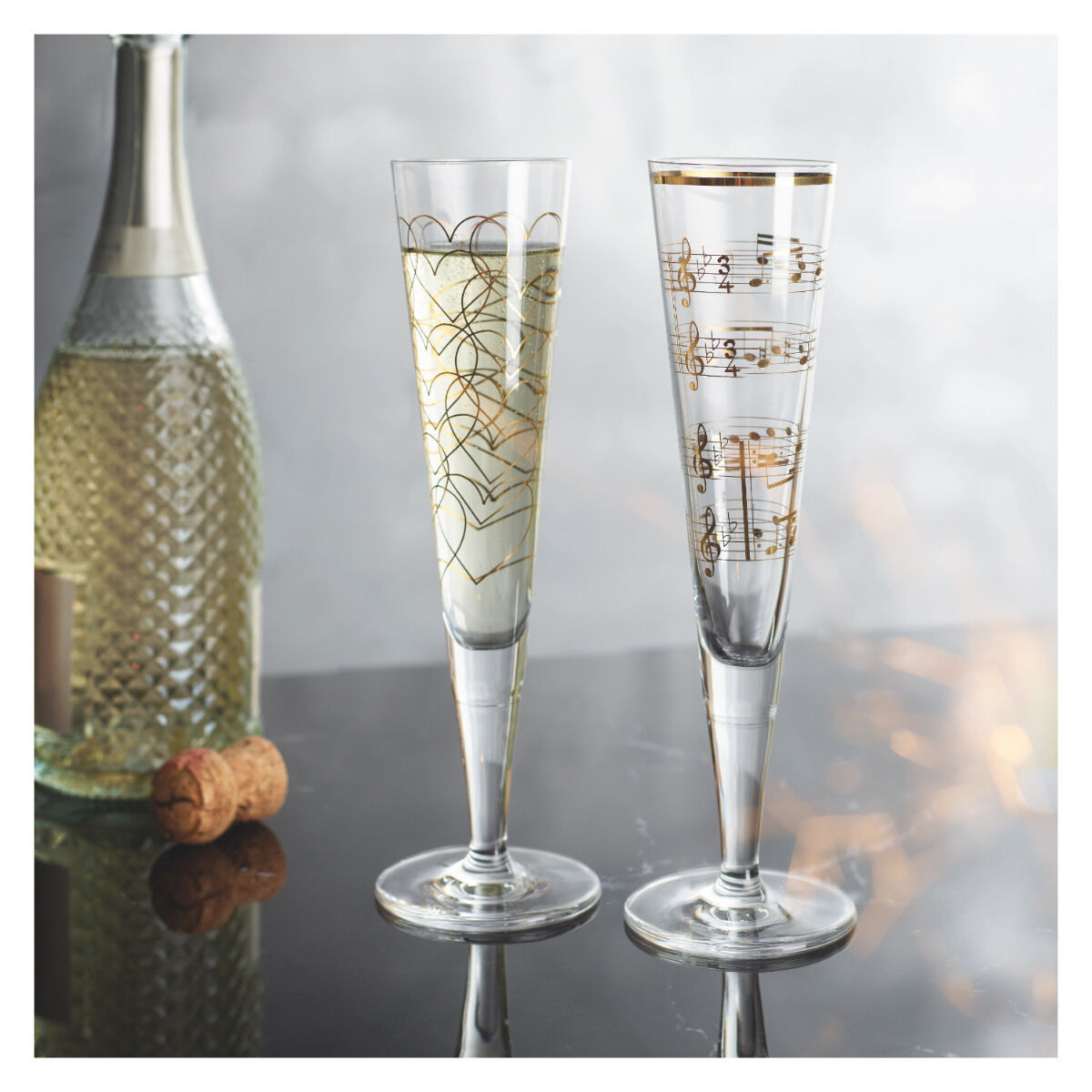 Ritzenhoff 6031006 Champagnerglas-Set H23 GOLDNACHT Nathalie Jean, Rurik Mahlberg 2023