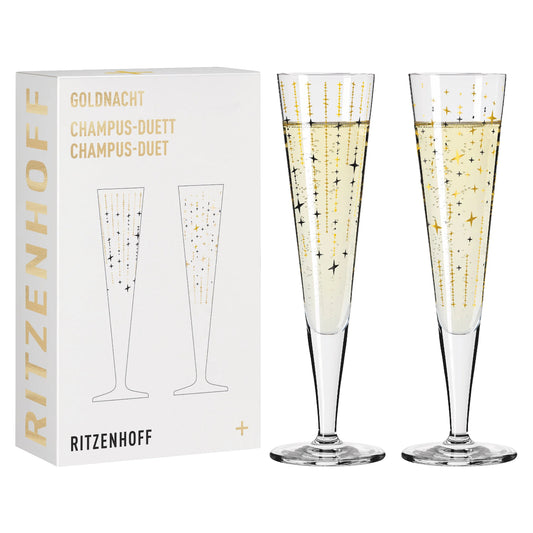 Ritzenhoff 6031008 Champagnerglas-Set H24 GOLDNACHT Sonja Eikler 2024