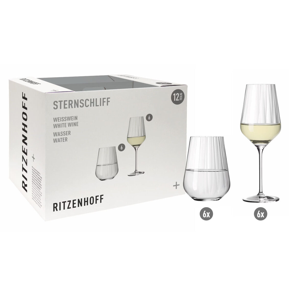 Ritzenhoff 6111010 Weßwein- und Wasserglas-Set #1 STERNSCHLIFF Ritzenhoff Design Team 2022