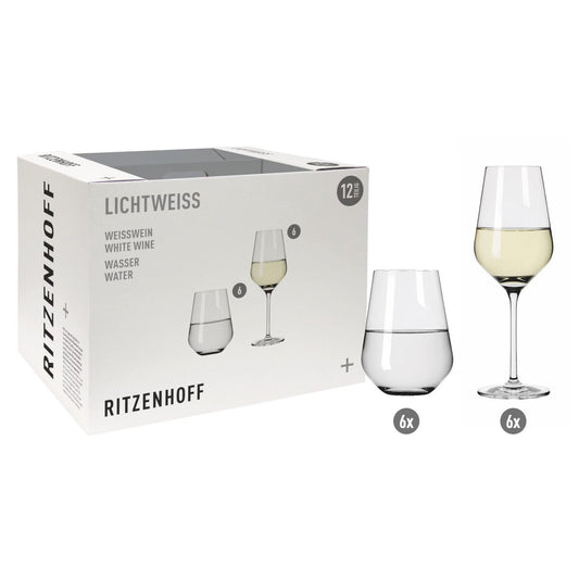 Ritzenhoff 6111012 Aurelie Weßwein- und Wasserglas-Set #2 LICHTWEISS Nadine Niggemeier 2022 in Geschenkbox