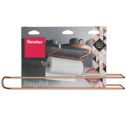 METALTEX 363635000 Easy Roll Papierrollenhalter 35x18x10 cm Polytherm Copper / Raumsparer