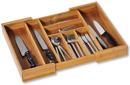 KESPER 17085-13 Variabler Besteckkasten Bambus ausziehbar von 35 - 58 cm