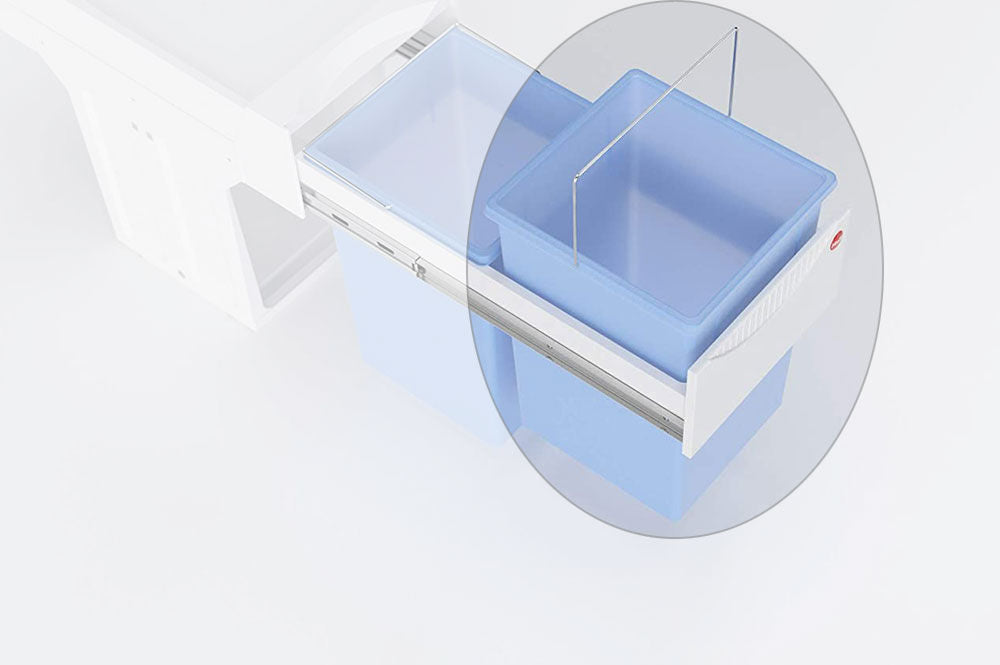 HAILO 1221209 Ersatzeimer 15 l für Tandem AntiBak, blau transluzent – Bild 2