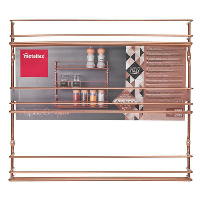 METALTEX 362533000 Gewürzregal PEPITO mit 3 Etagen Polytherm Copper