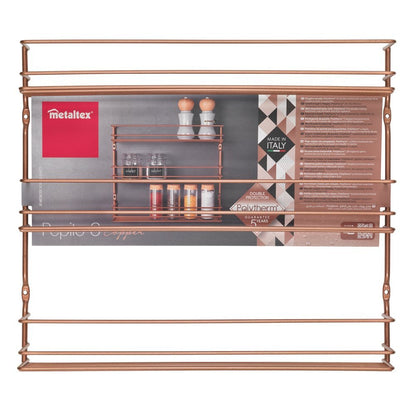 METALTEX 362533000 Gewürzregal PEPITO mit 3 Etagen Polytherm Copper