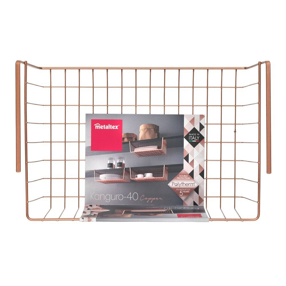METALTEX Kanguro Schrankkorb 40x26x14 cm Polytherm Copper / Raumsparer