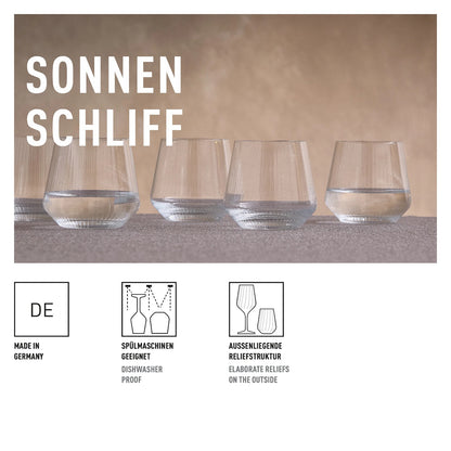Ritzenhoff Sonnenschliff ALLROUNDGLAS-SET H24 RDT 2024 / Wassergläser 6er Set / Whiskygläser