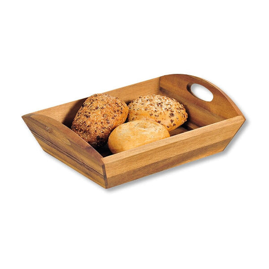 KESPER 63820 Brot- & Aufbewahrungskorb aus Akazienholz 31,5 x 23 x 9 cm / Brotkorb / Obstkorb / Servierkorb