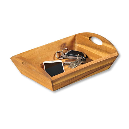 KESPER 63820 Brot- & Aufbewahrungskorb aus Akazienholz 31,5 x 23 x 9 cm / Brotkorb / Obstkorb / Servierkorb