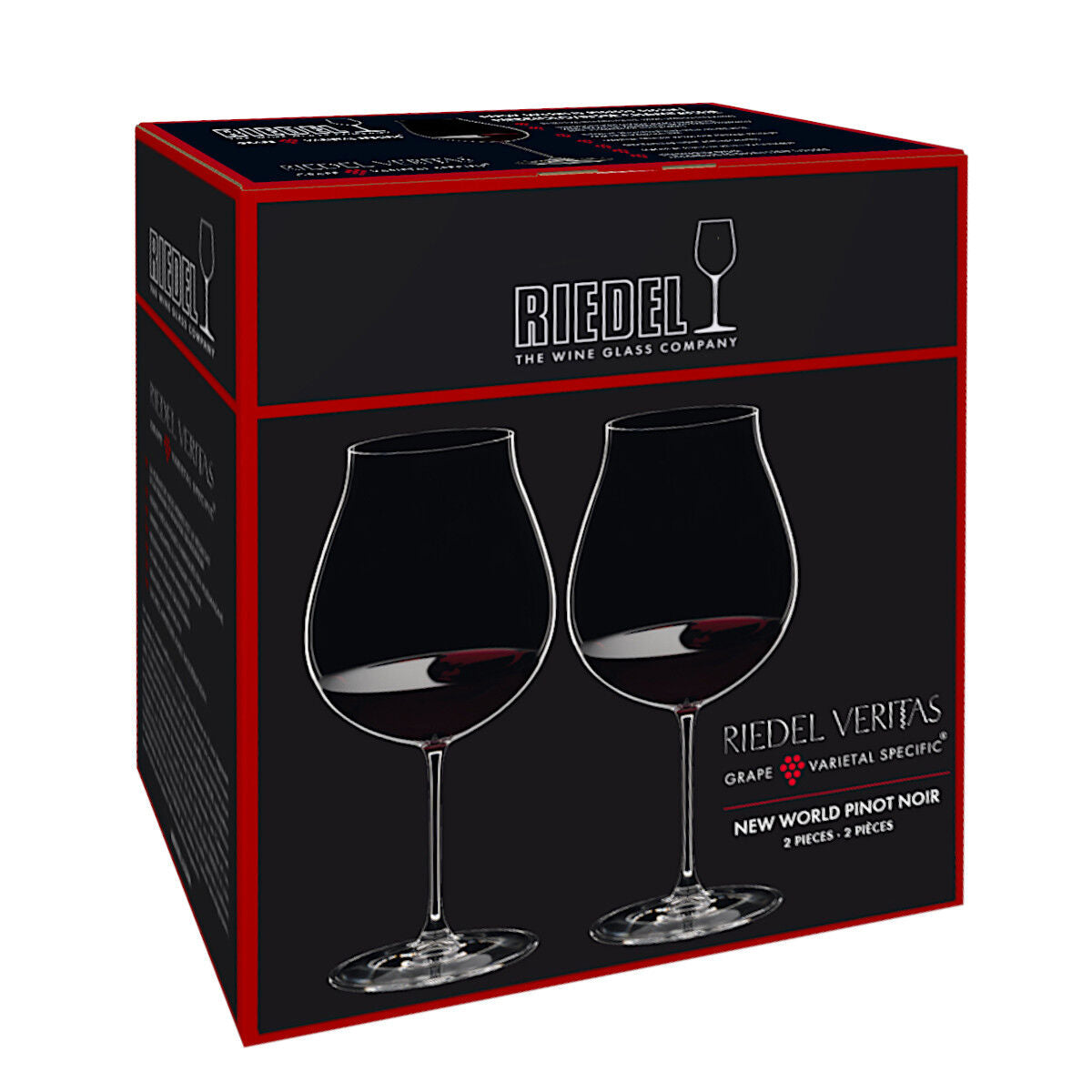 RIEDEL 6449/67 VERITAS Neue Welt Pinot Noir, Nebbiolo & Rosé Champagnerglas 2er Set
