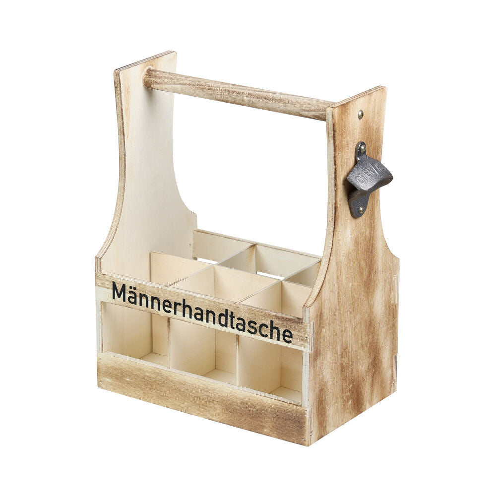 KESPER 6626413 Flaschenträger, geflammt, Sperrholz, FSC / Tray / Six-Pack