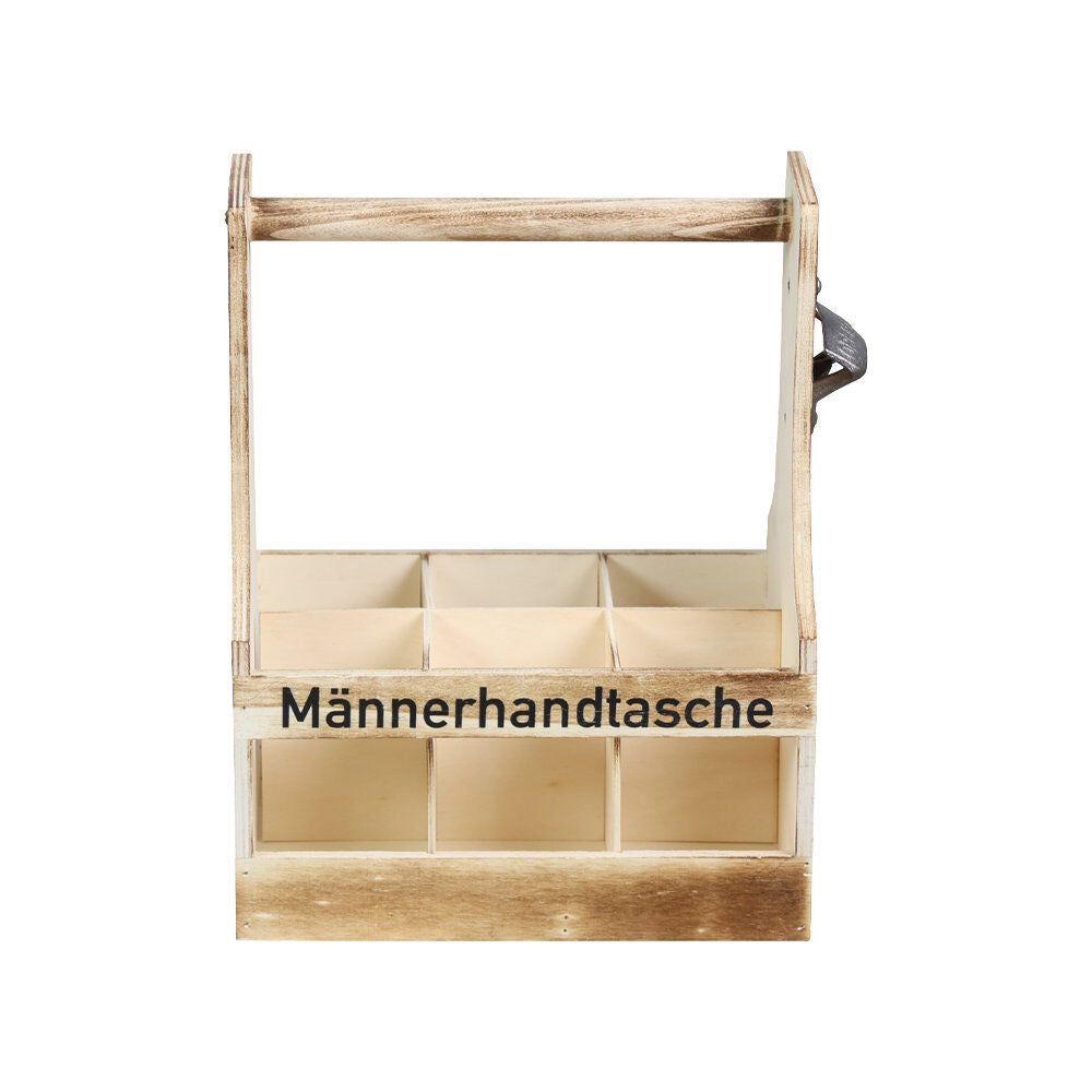 KESPER 6626413 Flaschenträger, geflammt, Sperrholz, FSC / Tray / Six-Pack