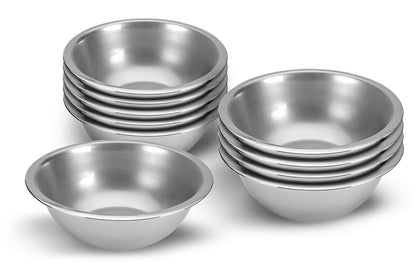 10er SET METALTEX 690707010 Rührschüssel 20 cm aus Edelstahl