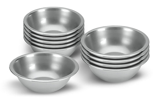 10er SET METALTEX 690707010 Rührschüssel 20 cm aus Edelstahl