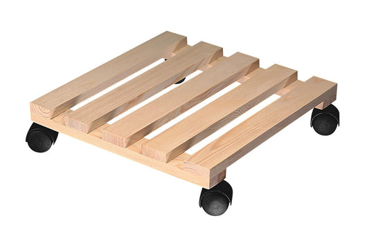 KESPER 69100 Pflanzenroller eckig aus FSC-zertifiziertem Kiefernholz / Pflanzenstand / Rollunterlage