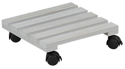 KESPER 69105 Pflanzenroller aus FSC-zertifiziertem Pappelholz, grau, 30 x 30 x 8 cm