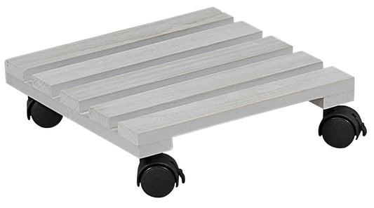 KESPER 69105 Pflanzenroller aus FSC-zertifiziertem Pappelholz, grau, 30 x 30 x 8 cm