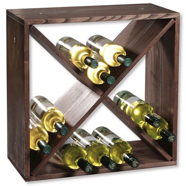 KESPER 69241 Weinregal aus Kiefernholz für 24 Flaschen, 50 x 50 x 25 cm / Weinflaschen-Regalsystem