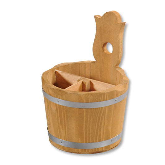 KESPER 69294 Aufbewahrungsbox / Besteckbehälter Ø 14 cm, H: 20 cm, Kiefernholz