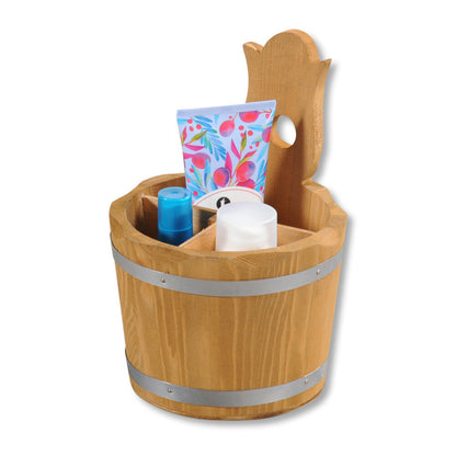KESPER 69294 Aufbewahrungsbox / Besteckbehälter Ø 14 cm, H: 20 cm, Kiefernholz