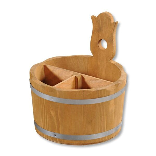 KESPER 69295 Aufbewahrungsbox / Besteckbehälter Ø 17 cm, H: 20 cm, Kiefernholz