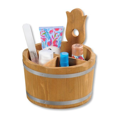 KESPER 69295 Aufbewahrungsbox / Besteckbehälter Ø 17 cm, H: 20 cm, Kiefernholz
