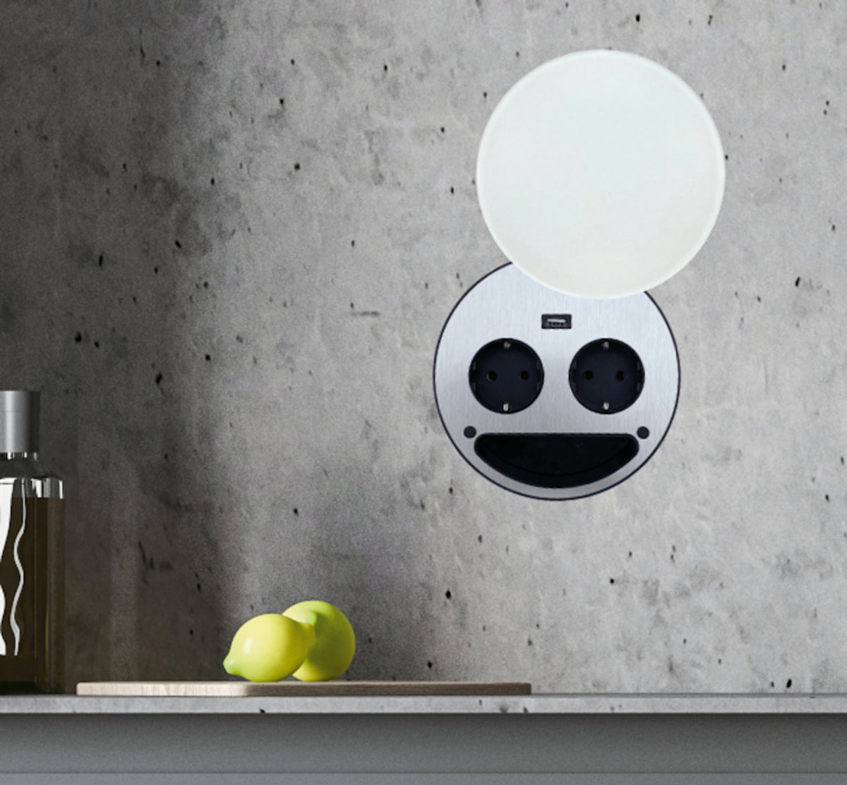 SMILE Doppelsteckdose USB / Tischsteckdose / Steckdose / Doppel-Steckdose
