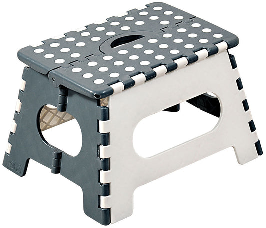 KESPER Klapptritt 70533 aus Kunststoff, weiß/grau/ Hocker / Klappstiege