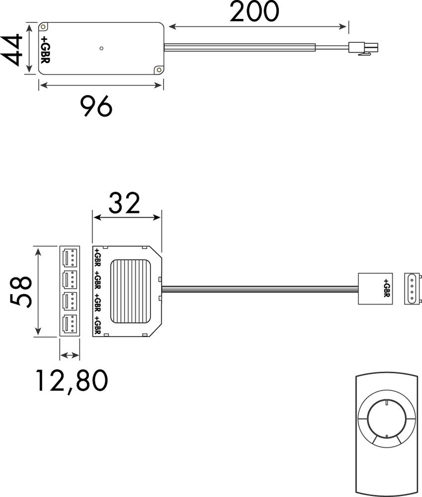 Drehcontroller-Set für Fascia LED Flex Stripes RGB / Farbwähler / RGB-Steuerung – Bild 2