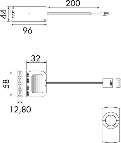 Drehcontroller-Set für Fascia LED Flex Stripes RGB / Farbwähler / RGB-Steuerung – Bild 2
