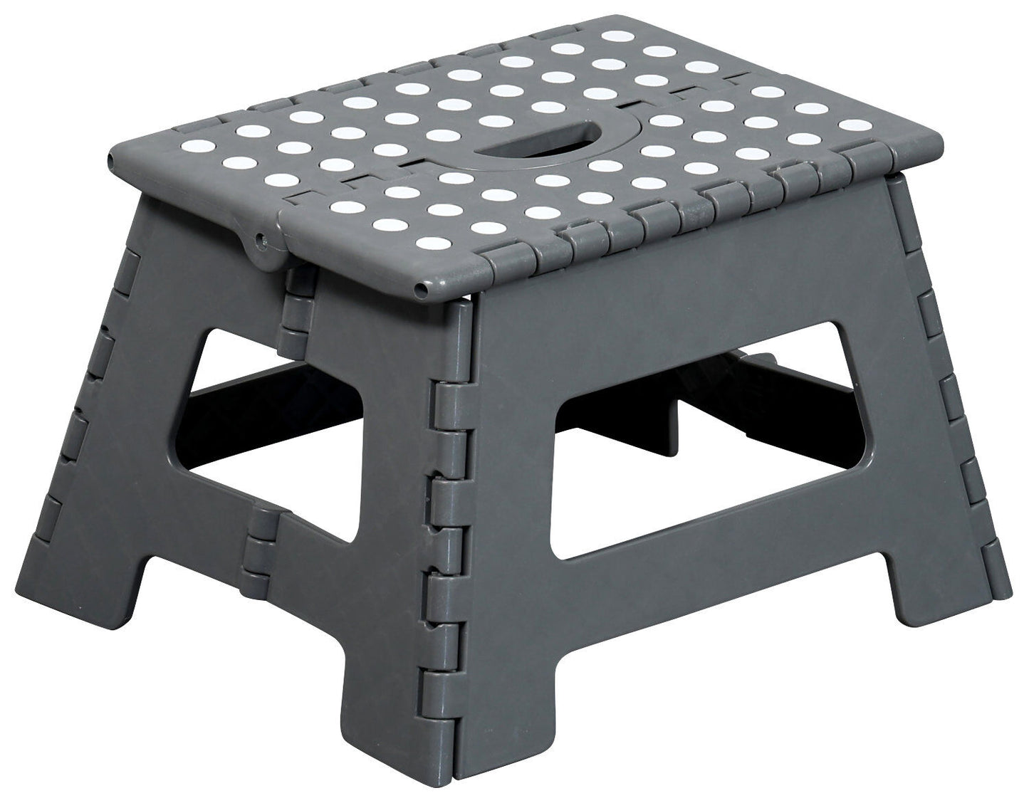KESPER 70635 Klapptritt aus Kunststoff, grau,  35 x 27 x 22 cm / Hocker / Klappstiege
