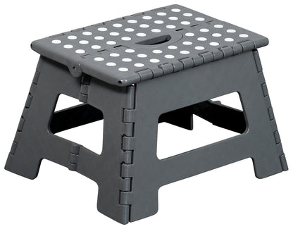 KESPER 70635 Klapptritt aus Kunststoff, grau,  35 x 27 x 22 cm / Hocker / Klappstiege