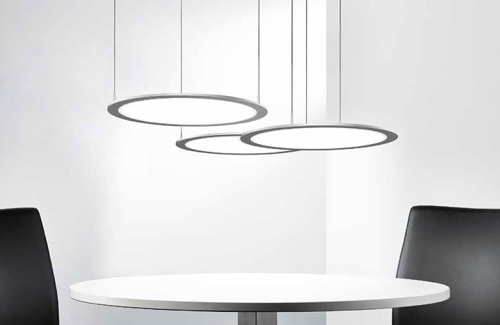 Plate 3R LED Pendelleuchte 3-fach aus Aluminium mit Acrylglas satiniert / Hängeleuchte / Tischleuchte – Bild 5
