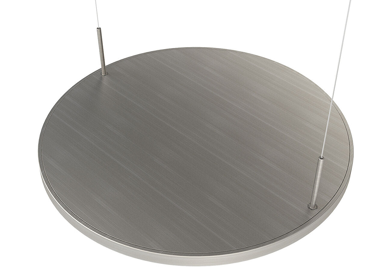Plate 4 LED Pendelleuchte 4-fach Aluminium Edelstahlfarbig eloxiert mit Acrylglas satiniert / Hängeleuchte /… – Bild 3